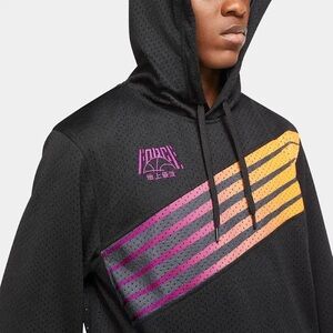 Nike Force KMA Basketball Hoodie Pullover Sweatshirt Mesh Mens Small NWOT Black